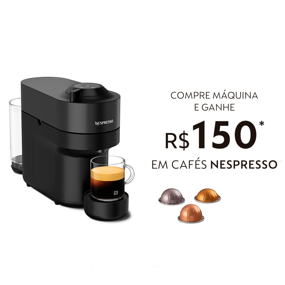 Máquina para Café Vertuo Pop 220V Nespresso Preta - Spicy